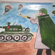 нарисованная открытка 9 мая